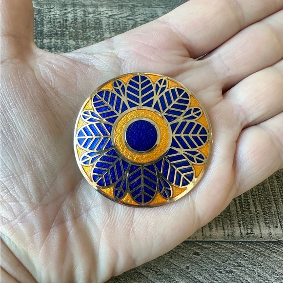 Vintage Jewelry - Vintage De Passillé-Sylvestre Enamel Brooch
